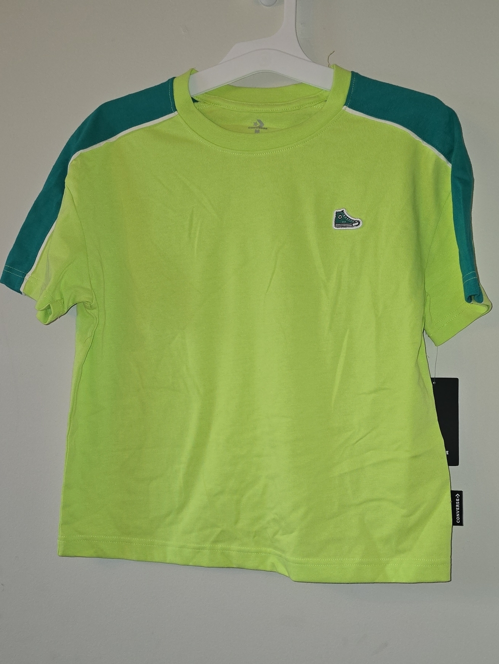 Converse Boys Green T Shirt W Sneaker Emblem